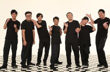 左からとろサーモン、次長課長・井上、中川家、アジアン馬場園、東京ダイナマイト松田。(c)BSフジ