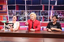 （左から）タカアンドトシ・タカ、メイプル超合金カズレーザー、アンタッチャブル柴田。(c)中京テレビ