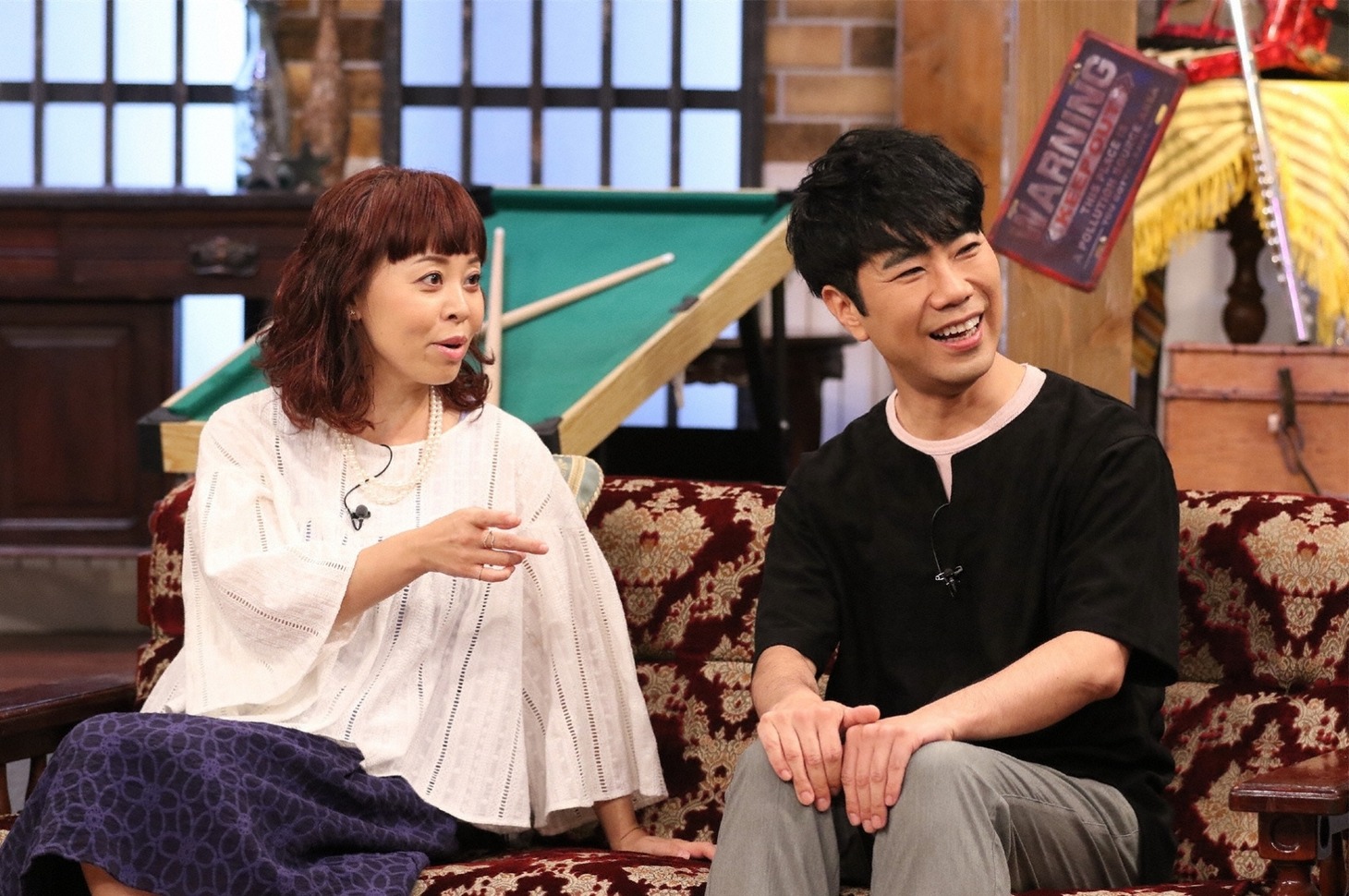 「関ジャニ∞のジャニ勉」に出演する、（左から）なるみ、藤井隆。(c)関西テレビ