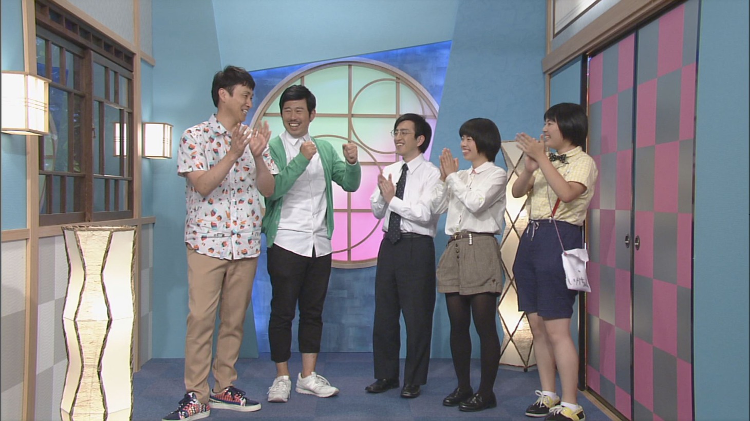 （左から）アンジャッシュ児嶋、岡野陽一、おとぎばなし、いかちゃん。(c)CBC