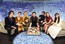 左から宮尾俊太郎、LIZA、長谷川潤、今田耕司、岸本セシル、瀧本美織、中条あやみ。(c)日本テレビ