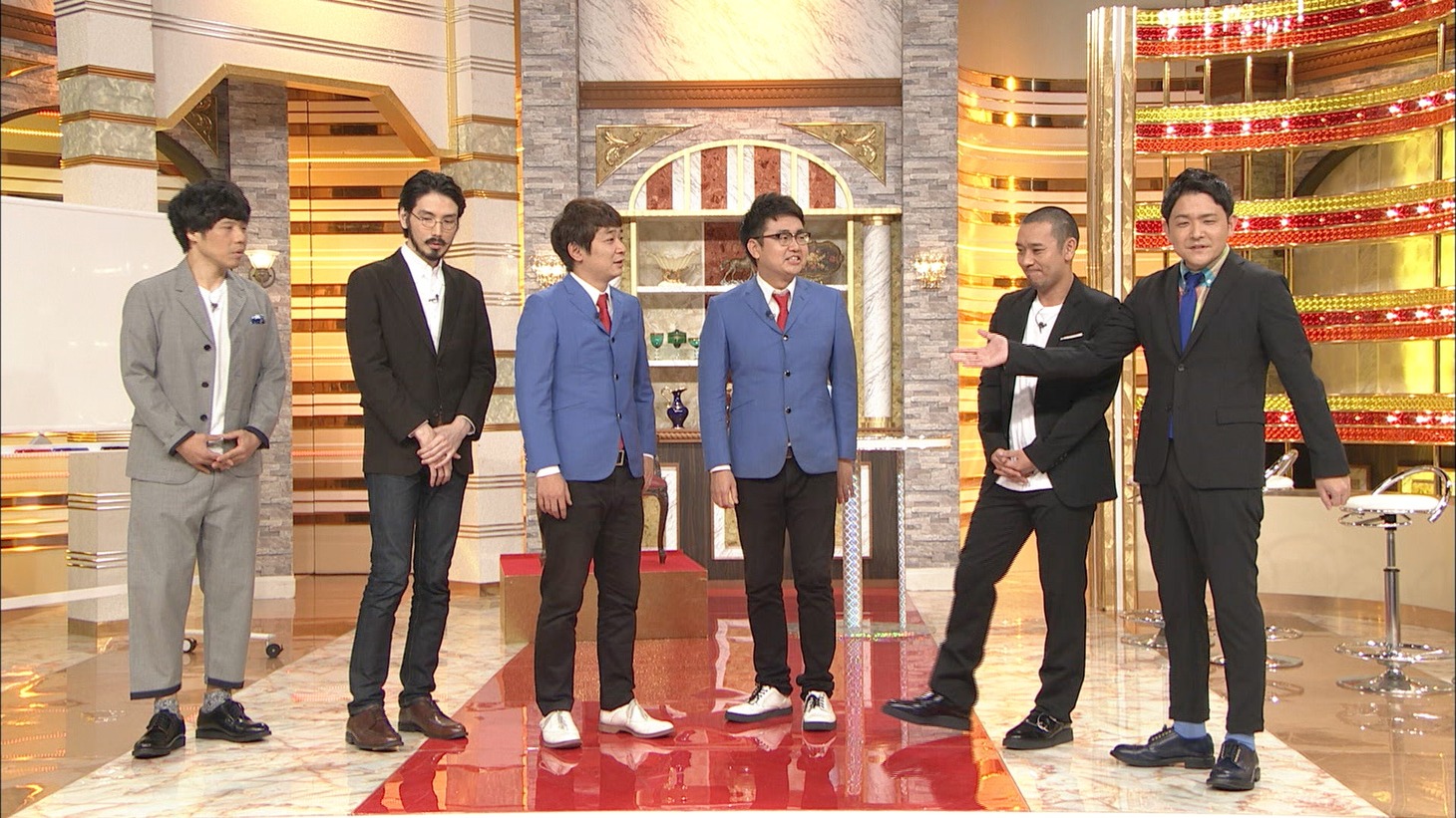 「イッテンモノ」に出演する、（左から）馬鹿よ貴方は、銀シャリ、千鳥。(c)テレビ朝日