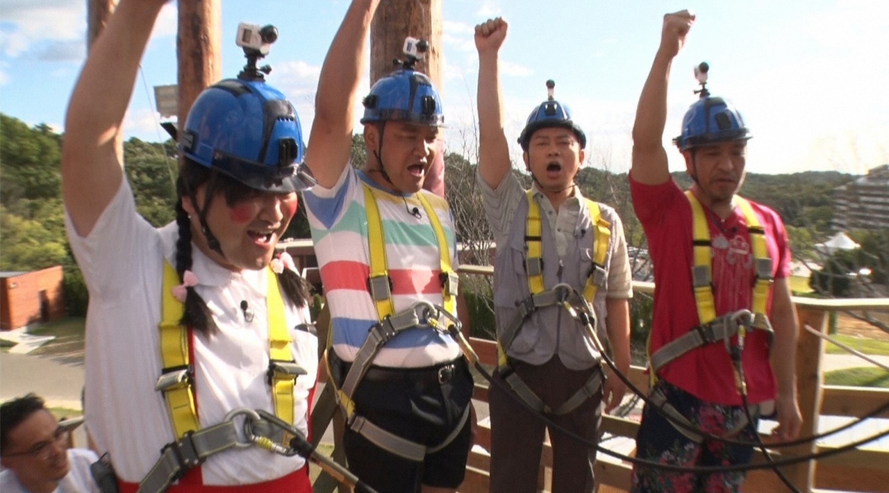 松本人志や雨上がり宮迫がミニバンジージャンプ挑戦「松本家の休日」