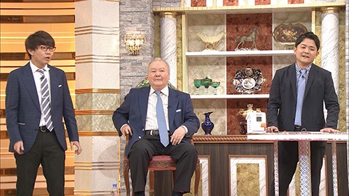 三四郎・小宮（左）、千鳥ノブ（右）と、ゲストの加藤一二三。(c)テレビ朝日