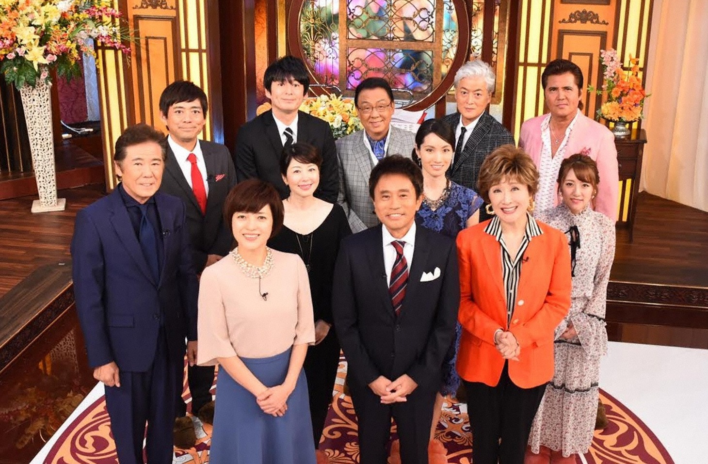 「芸能人格付けチェック 一流芸能人に『和』の常識はあるのか!? SP」出演者たち。(c)ABC