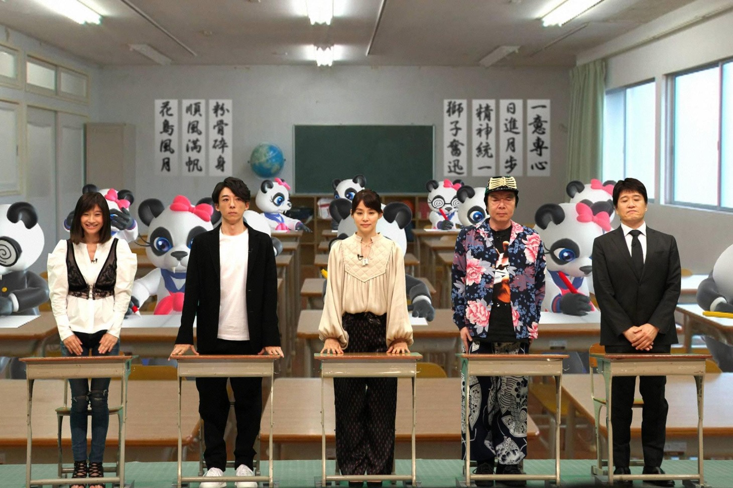 「月9『民衆の敵～世の中、おかしくないですか!?～』チーム。(c)フジテレビ