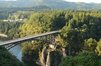 道の駅 尾瀬街道みしま宿からの眺め。
