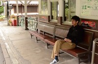 会津柳津駅にて、コマンダンテ安田。