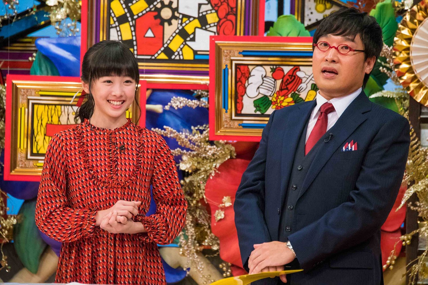 （左から）本田望結、南海キャンディーズ山里。(c)関西テレビ
