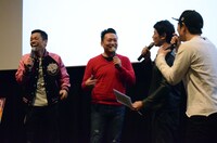 舞台挨拶の様子。