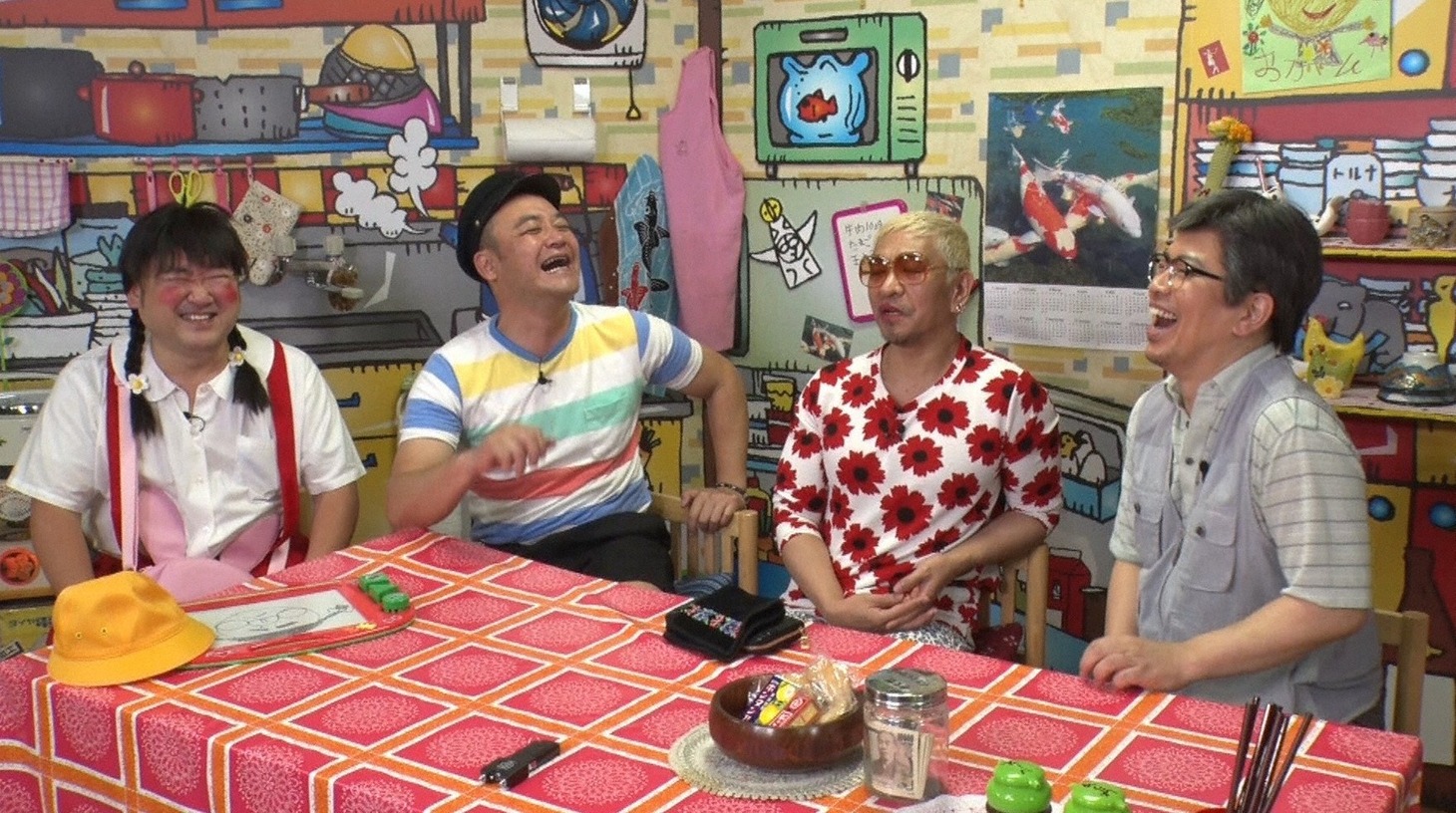 松本家の4人。(c)ABC