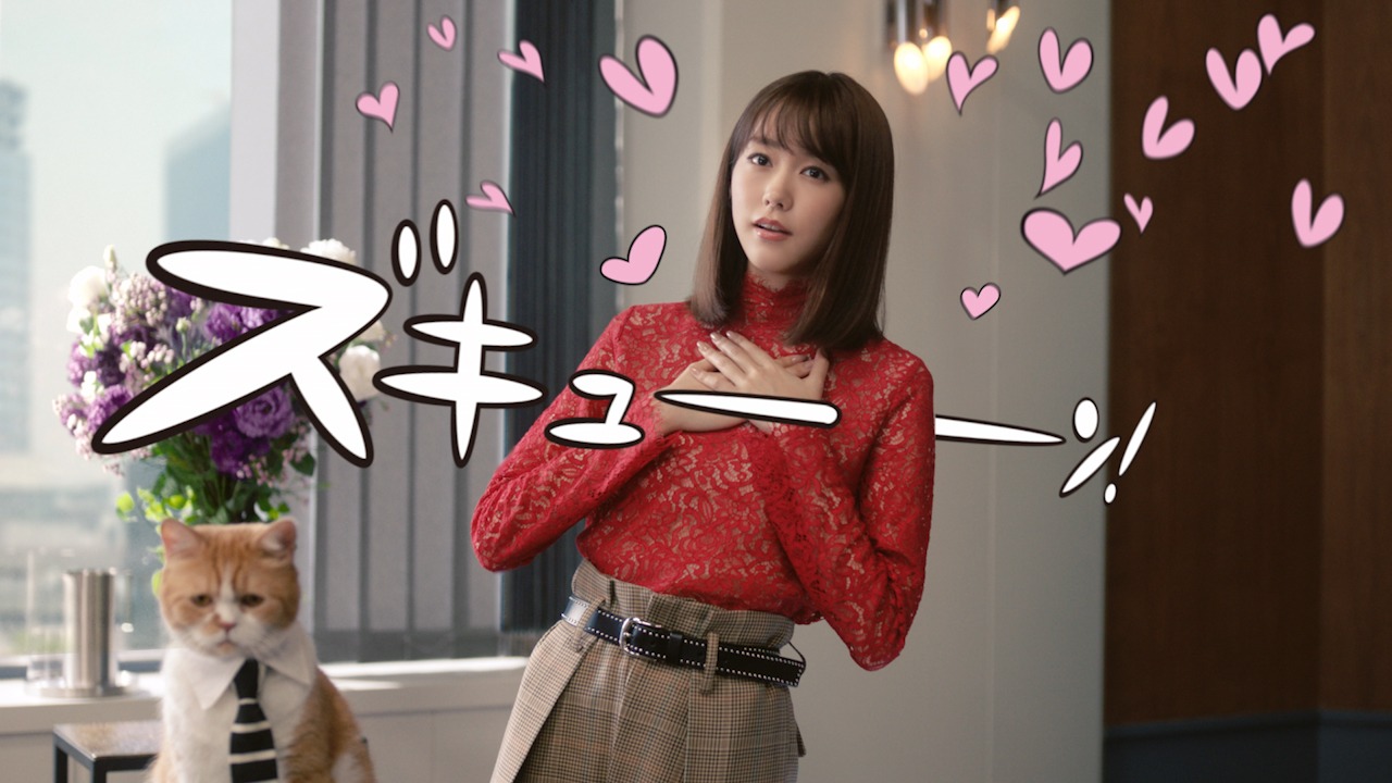 Y!mobileの新CM「英語で営業」篇のワンシーン。
