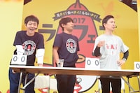 （左から）うしろシティ金子、アルコ＆ピース酒井、ハライチ岩井。(c)TBSラジオ