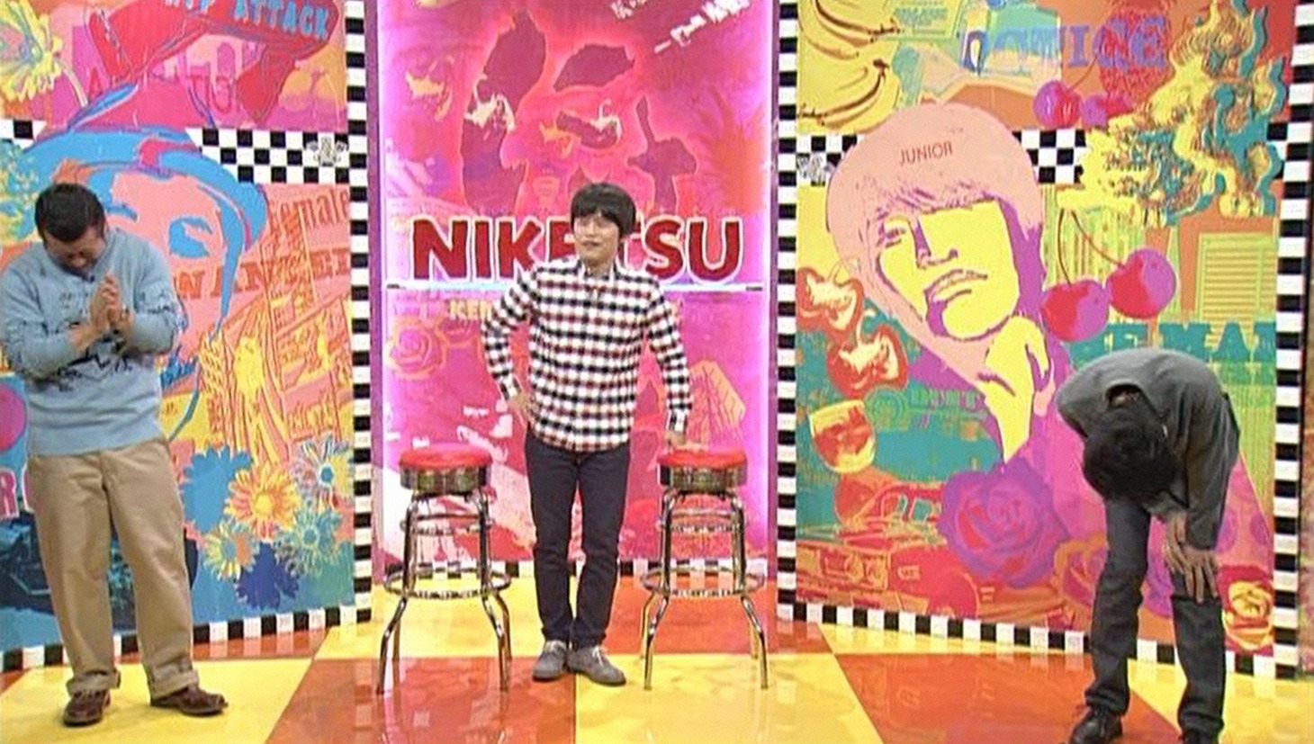 左からケンドーコバヤシ、バカリズム、千原ジュニア。(c)読売テレビ