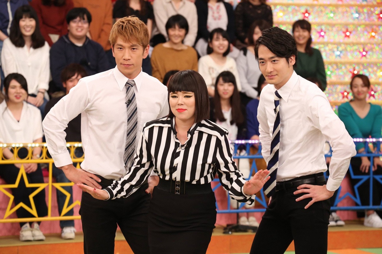 「VS嵐」に出演する、ブルゾンちえみ with B。(c)フジテレビ