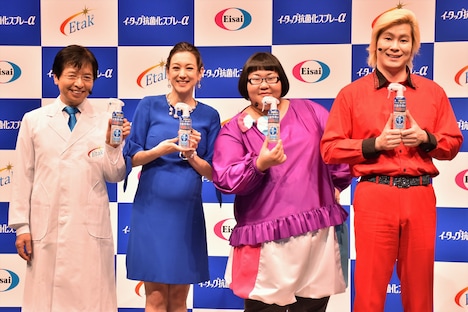 （左から）米村でんじろう、SHELLY、メイプル超合金。