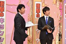 左からチュートリアル徳井、桝太一アナウンサー。(c)日本テレビ