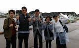 左から小園凌央、篠原信一、アンガールズ田中、今野杏南、吉木りさ。(c)日本テレビ