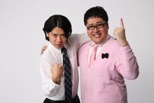 マヂカルラブリー。左から、野田クリスタル、村上。(c)ABC