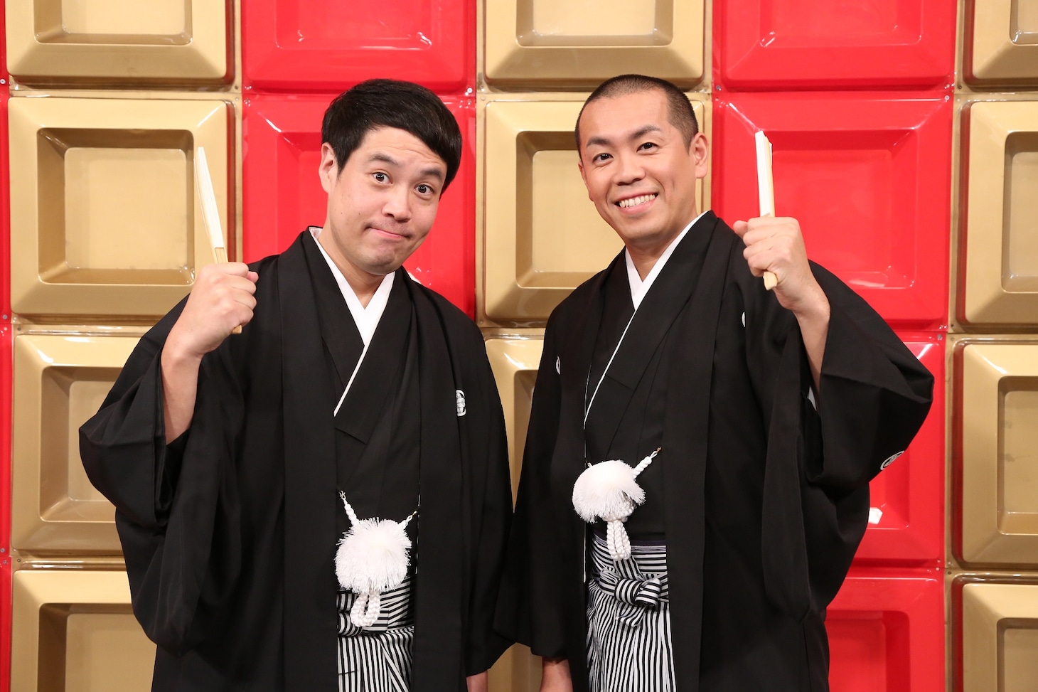 「フットンダ王決定戦2018」MCのタカアンドトシ。(c)中京テレビ