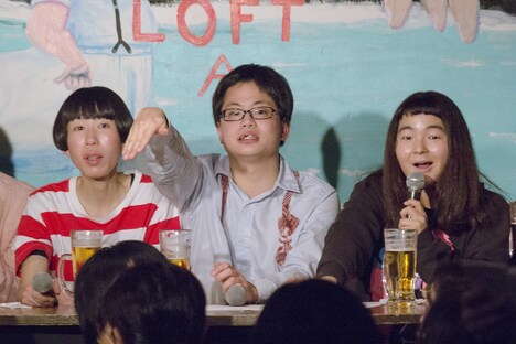 左から牧野ステテコ、ザ・パーフェクト・ピンボケたろう、ゆにばーす・はら。