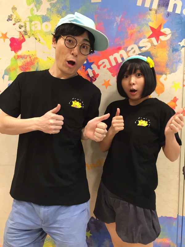 「にゃんこポケットTシャツ」を着たにゃんこスター。