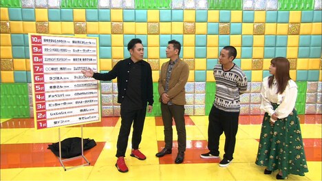 （左から）くりぃむしちゅー、千鳥・大悟、矢口真里。(c)テレビ朝日