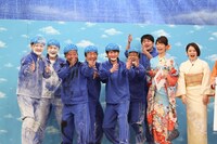 （左から）南原チームと海老原アナ、西山アナ。(c)フジテレビ