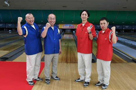 （左から）笑福亭鶴瓶、志村けん、ナインティナイン。(c)テレビ朝日