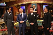 (左から)千原ジュニア、松本人志、宮根誠司、宮川大輔。(c)フジテレビ