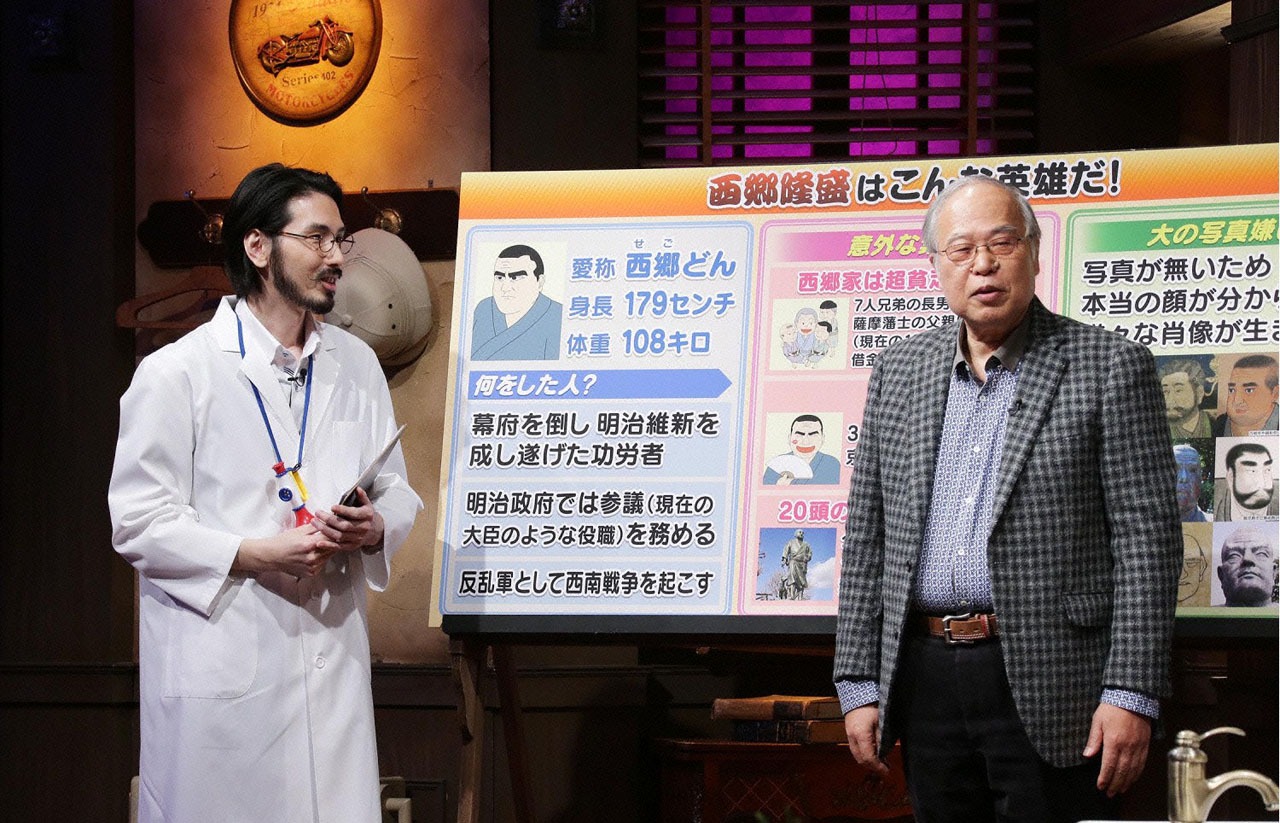 「古代文明ミステリー たけしの新世界七不思議大百科 第5巻」に出演する馬鹿よ貴方は・平井“ファラオ”光（左）。(c)テレビ東京
