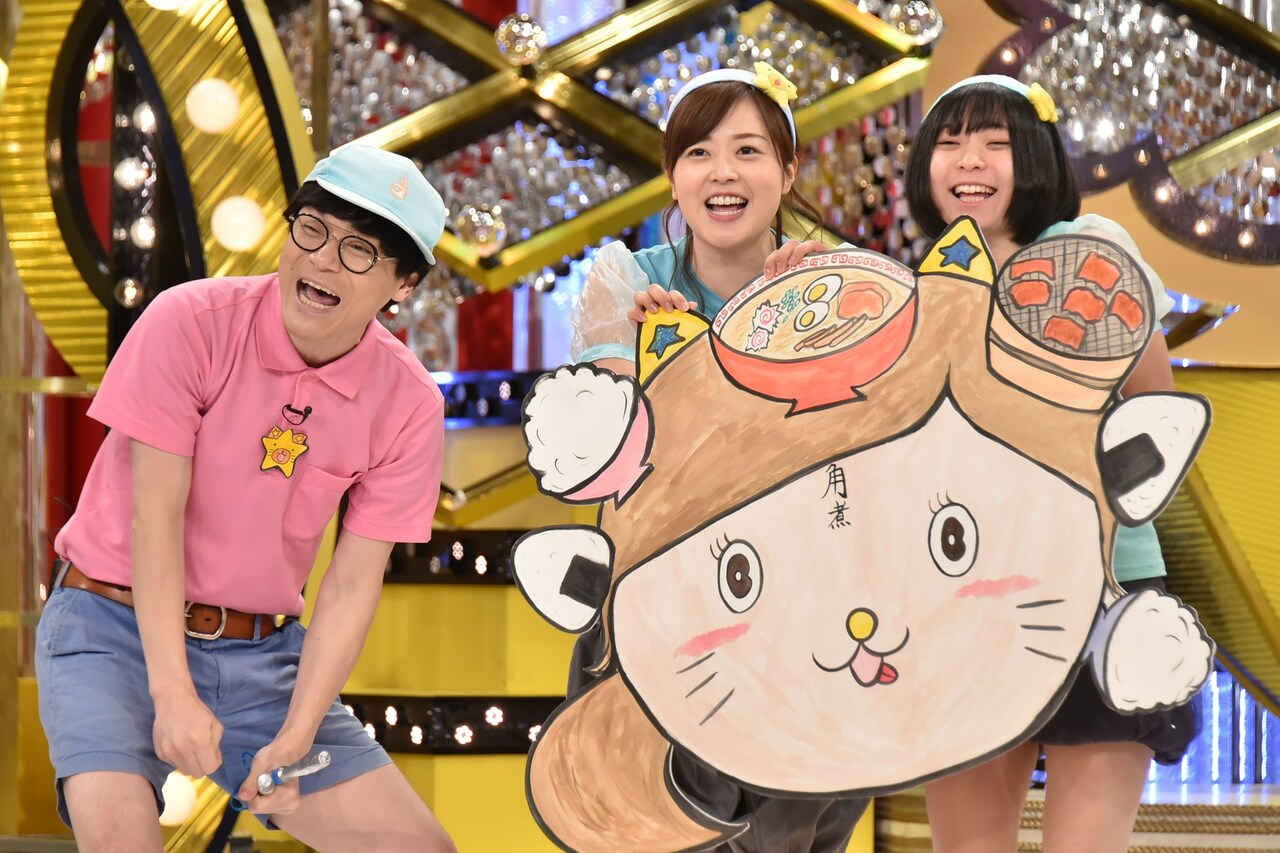 水卜麻美アナウンサーとにゃんこスターのコラボネタ。(c)日本テレビ