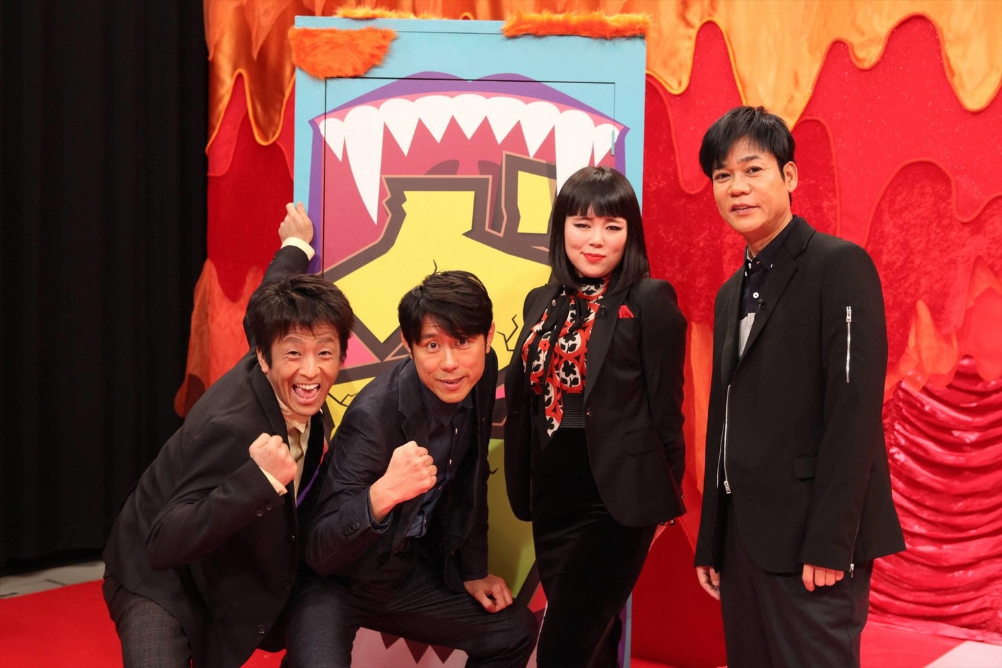 「グチ出しBOX！～みんないろいろ抱えてますSP～」に出演する、ネプチューン、ブルゾンちえみ（右から2人目）。(c)フジテレビ