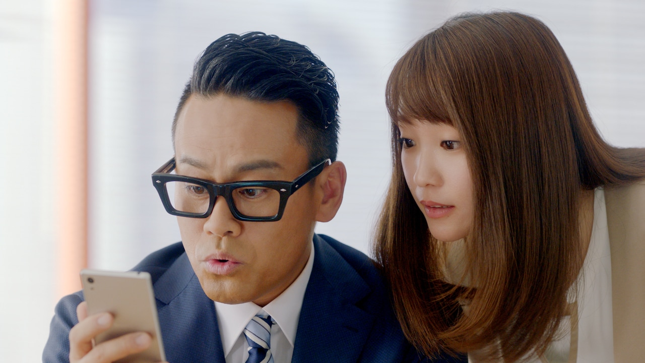 CM「宮川先輩、SUVでワクワク」篇のワンシーン。