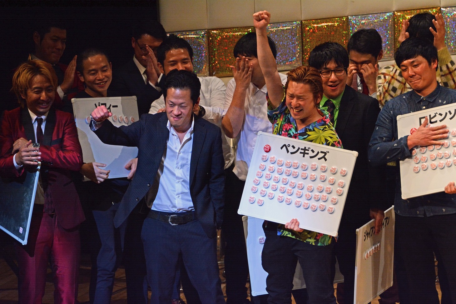 優勝が決定した瞬間のペンギンズ。