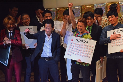 優勝が決定した瞬間のペンギンズ。