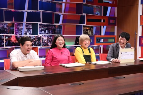 (左から)タカアンドトシ・タカ、ガンバレルーヤ、麒麟・川島。(c)中京テレビ