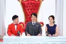 （左から）すっちー、千原ジュニア、竹上萌奈アナ。(c)関西テレビ