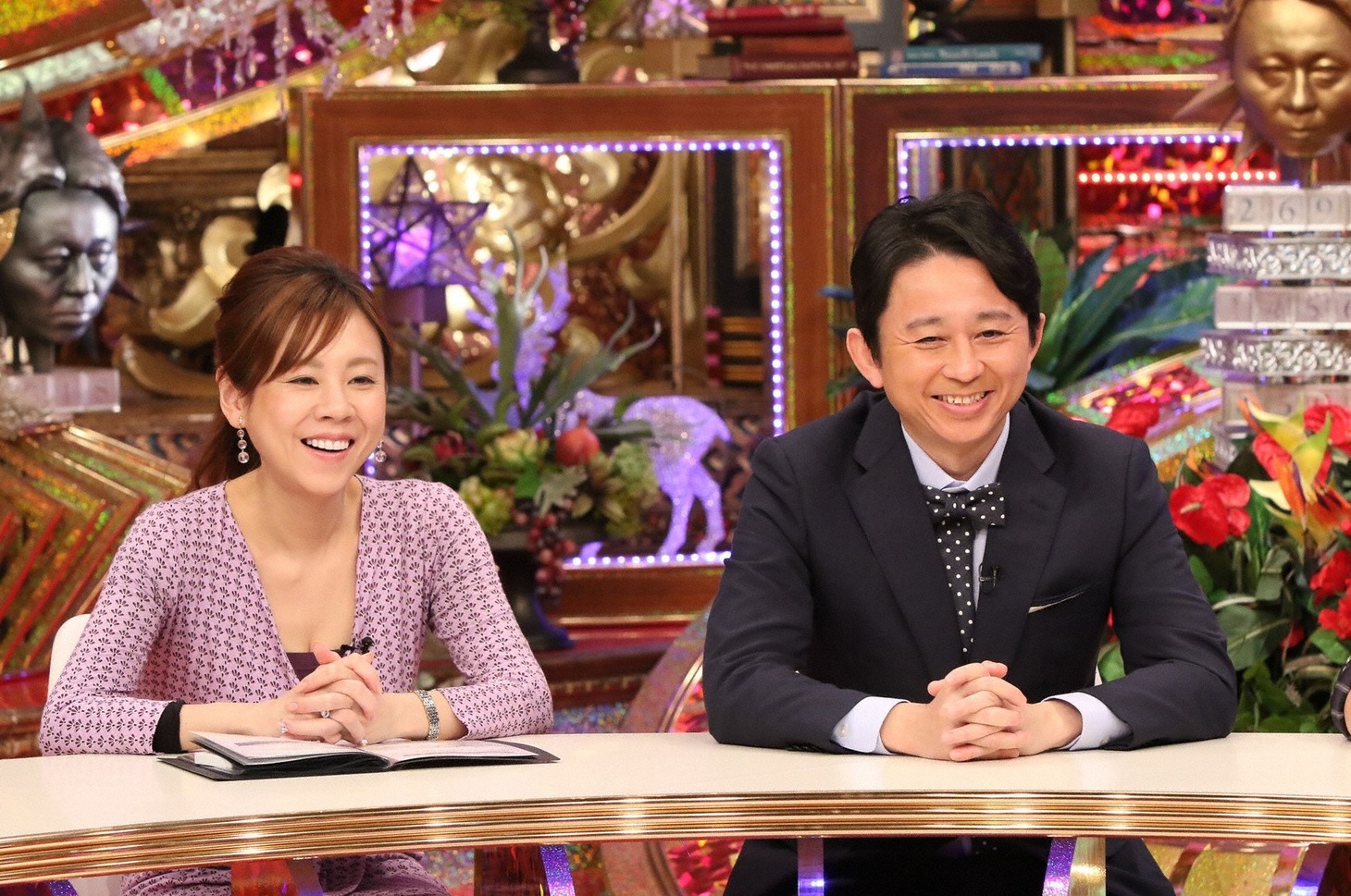「有吉弘行のダレトク!?」に出演する有吉弘行、高橋真麻（左）。(c)関西テレビ