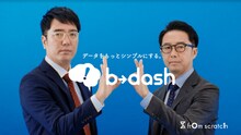 b→dashの新CMに出演するおぎやはぎ。