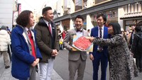 （左から）学天即、和牛、ハイヒール・リンゴ。(c)関西テレビ