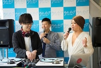 DJ和のパフォーマンスを盛り上げるチョコレートプラネット。