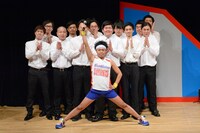 Aブロック勝者となった瞬間のサンシャイン池崎。