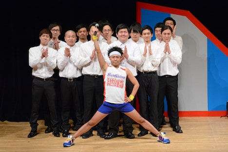 Aブロック勝者となった瞬間のサンシャイン池崎。