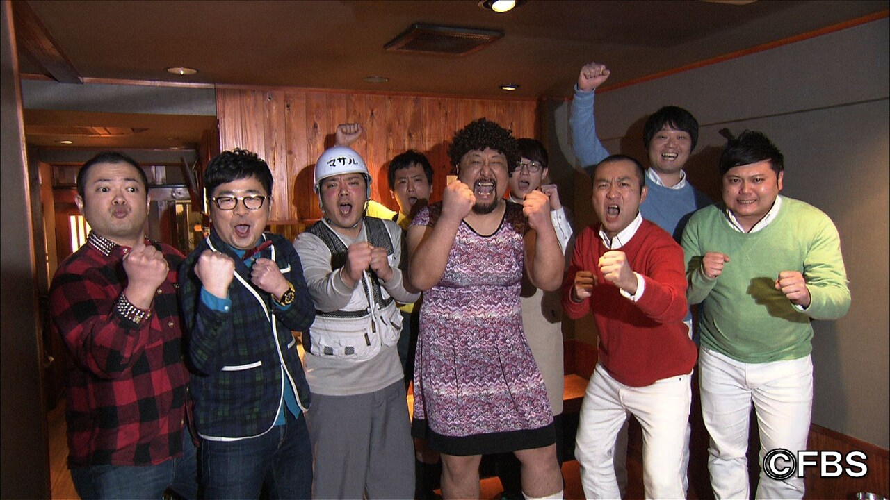 ネタバトル企画に参加する芸人たち。(c)FBS