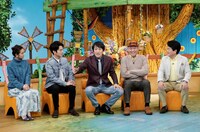 左から岡田結実、溝端淳平、千原兄弟、堀尾正明。(c)日本テレビ