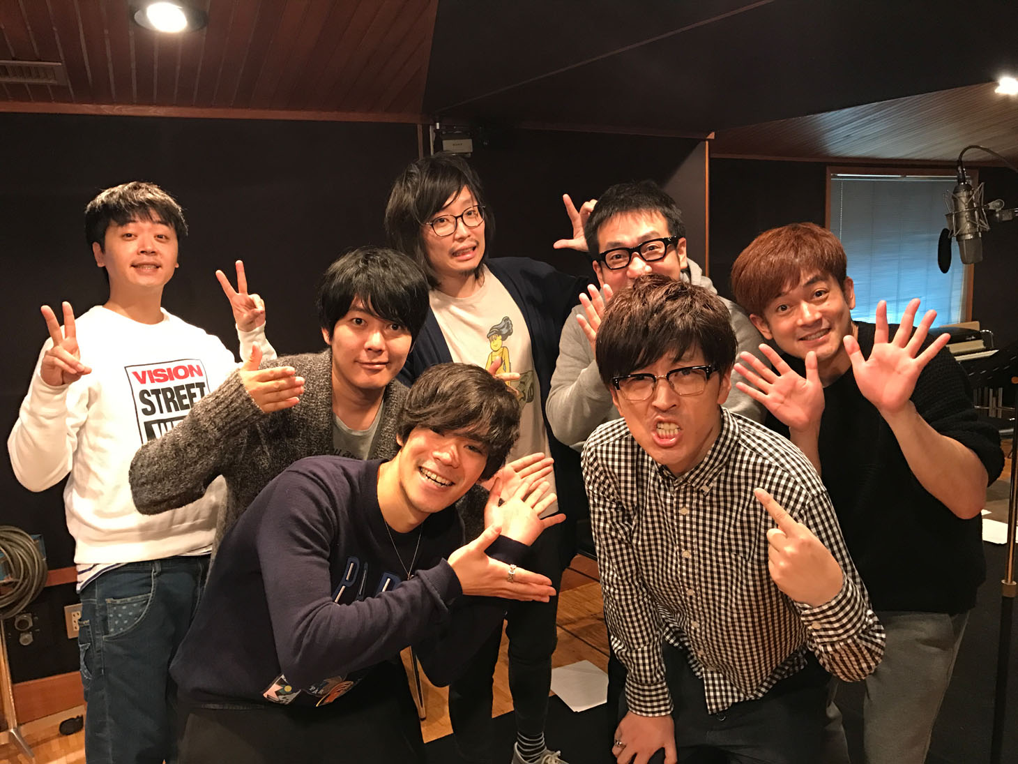 ゲストの櫻井孝宏との集合写真。