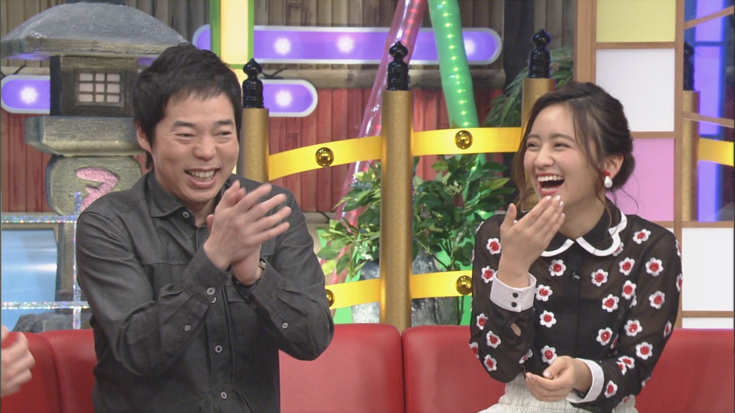 （左から）今田耕司、岡田結実。(c)CBC