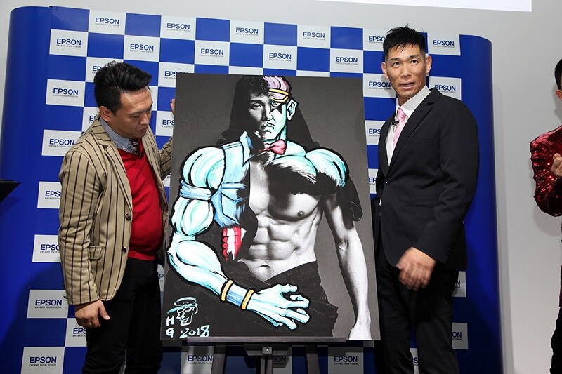 レイザーラモンとCOWCOW善し、エプソンプリンター駆使した作品披露
