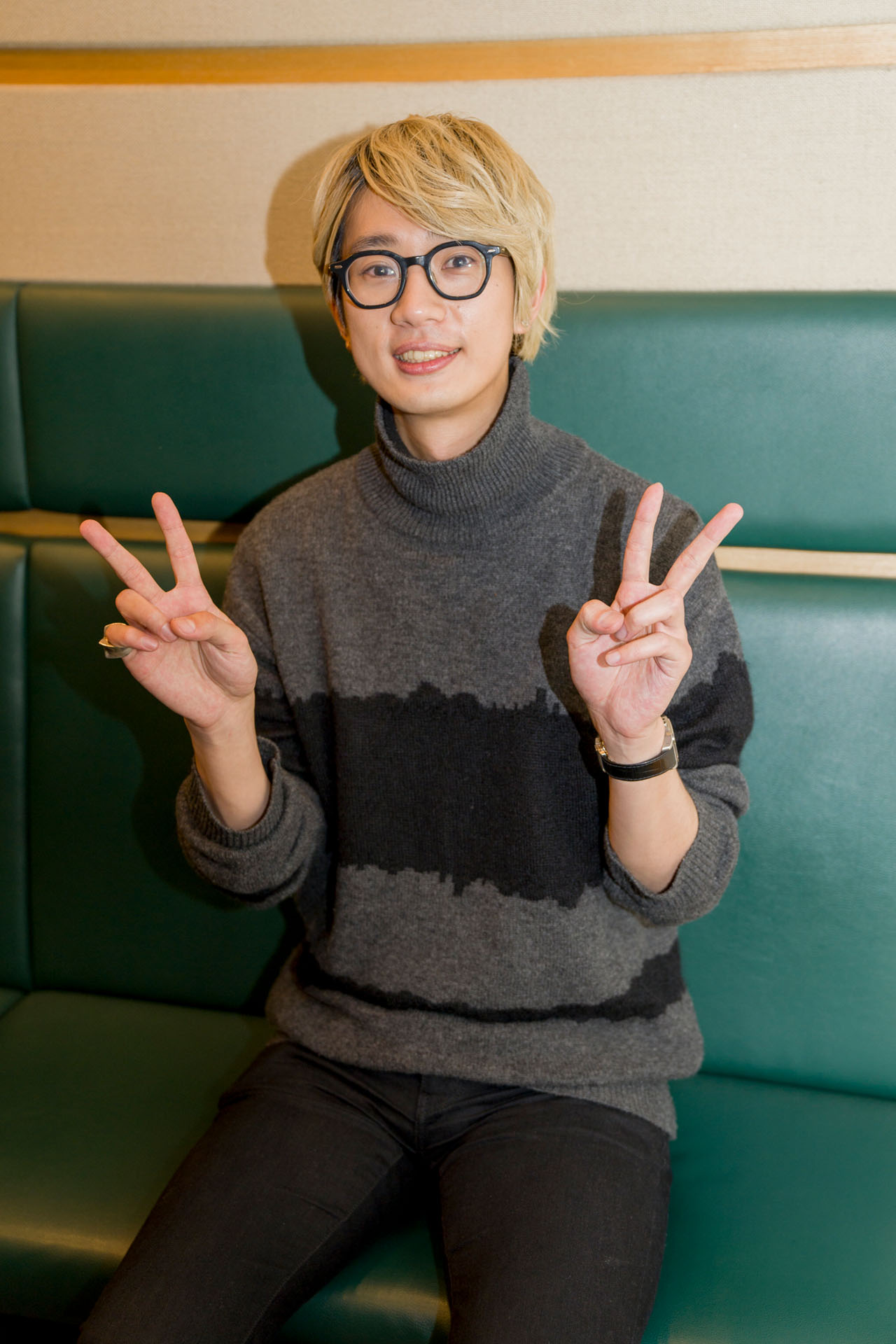 新メンバーの江口拓也。つる公の声を担当。